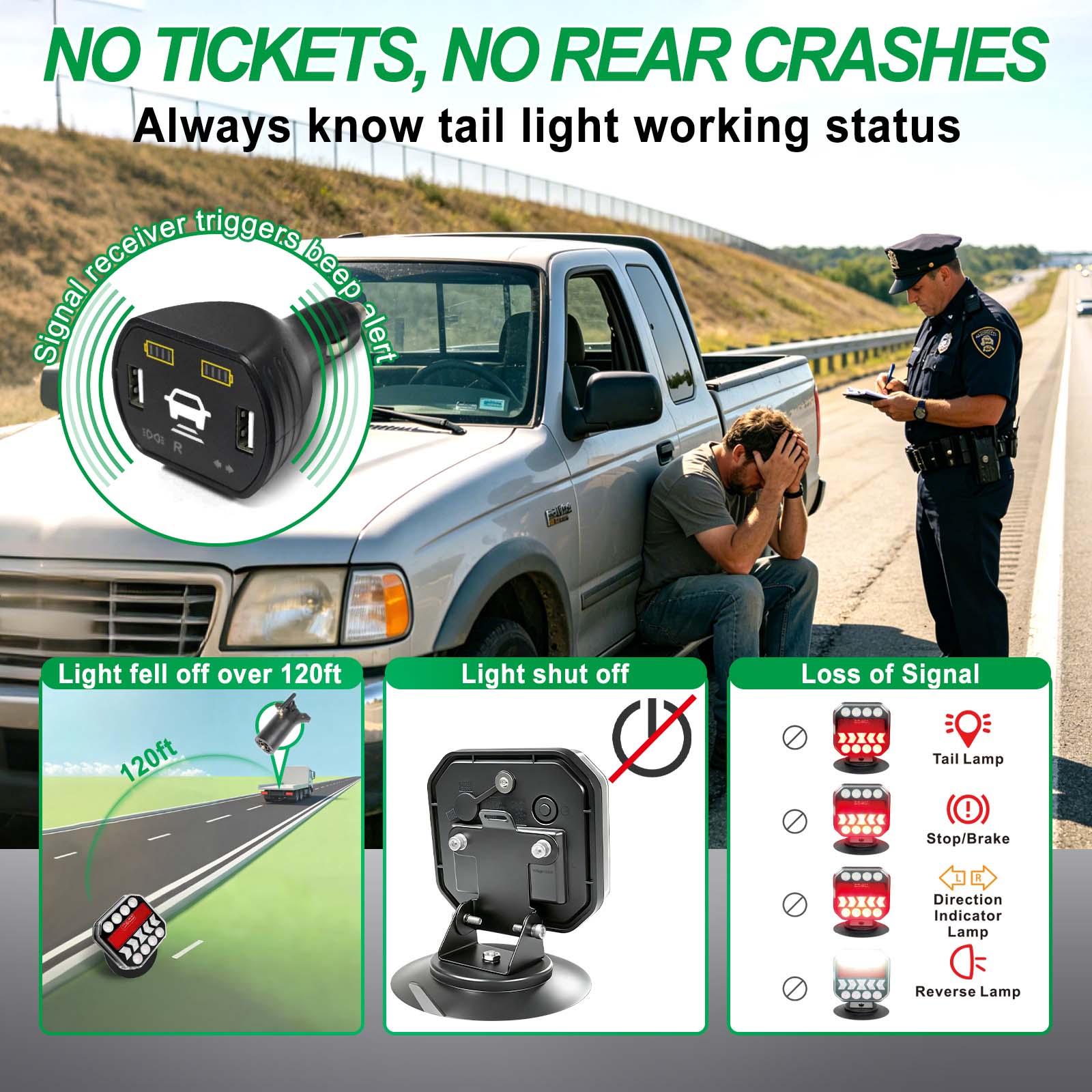 dot compliant wireless trailer lights