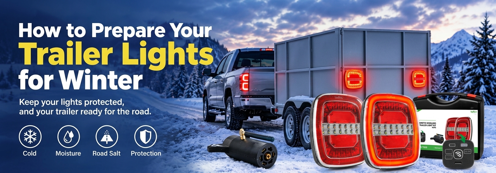 prepare trailer lights for winter